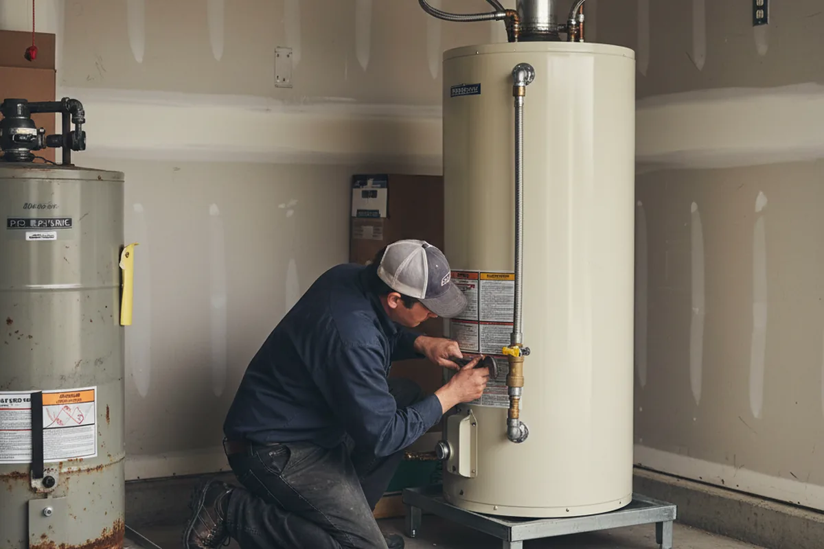 Water heater and shutoff valve replacement in Harrisonville